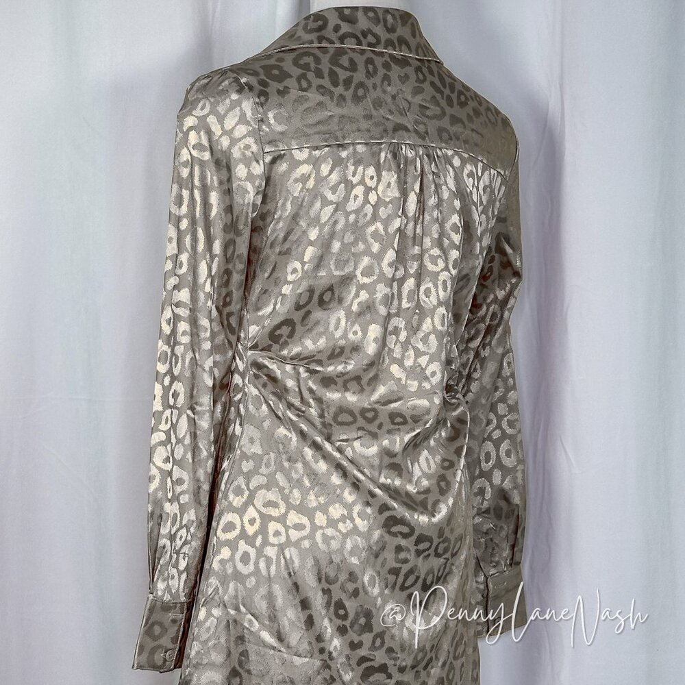 Aakaa Cheetah Print Tie Front Mini Dress - Picture 14 of 14